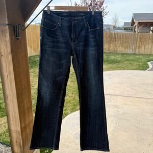 Adiktd Women Dark Butterfly Rhinestone Western Bootcut BOHO Jeans Size 12x33